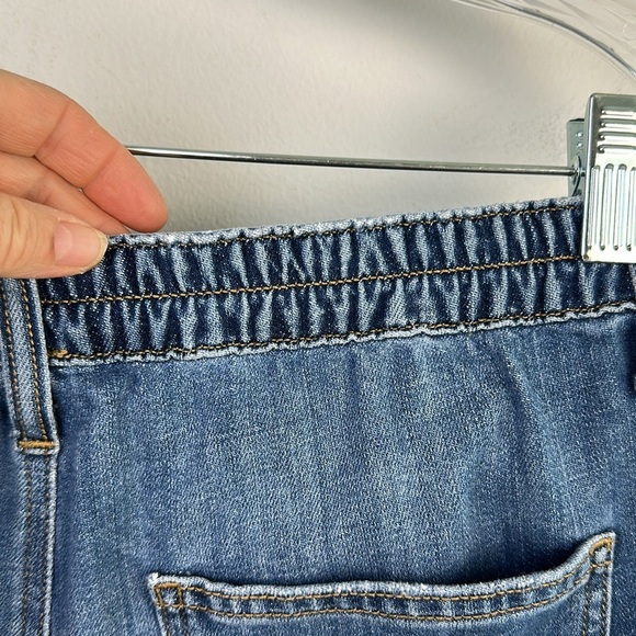 Aerie Daydream Distressed Denim Shorts Small Elastic Waist Stretch Cotton Beach - Picture 15 of 16